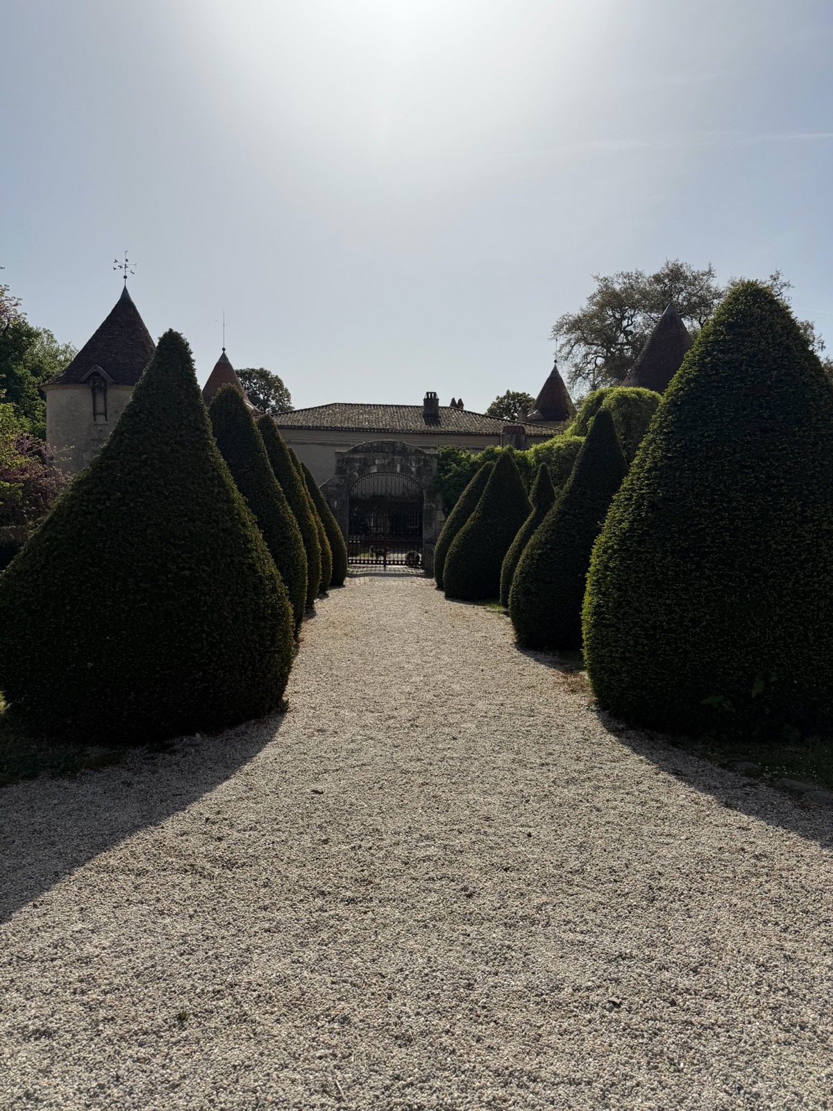 Garden path to the chateau