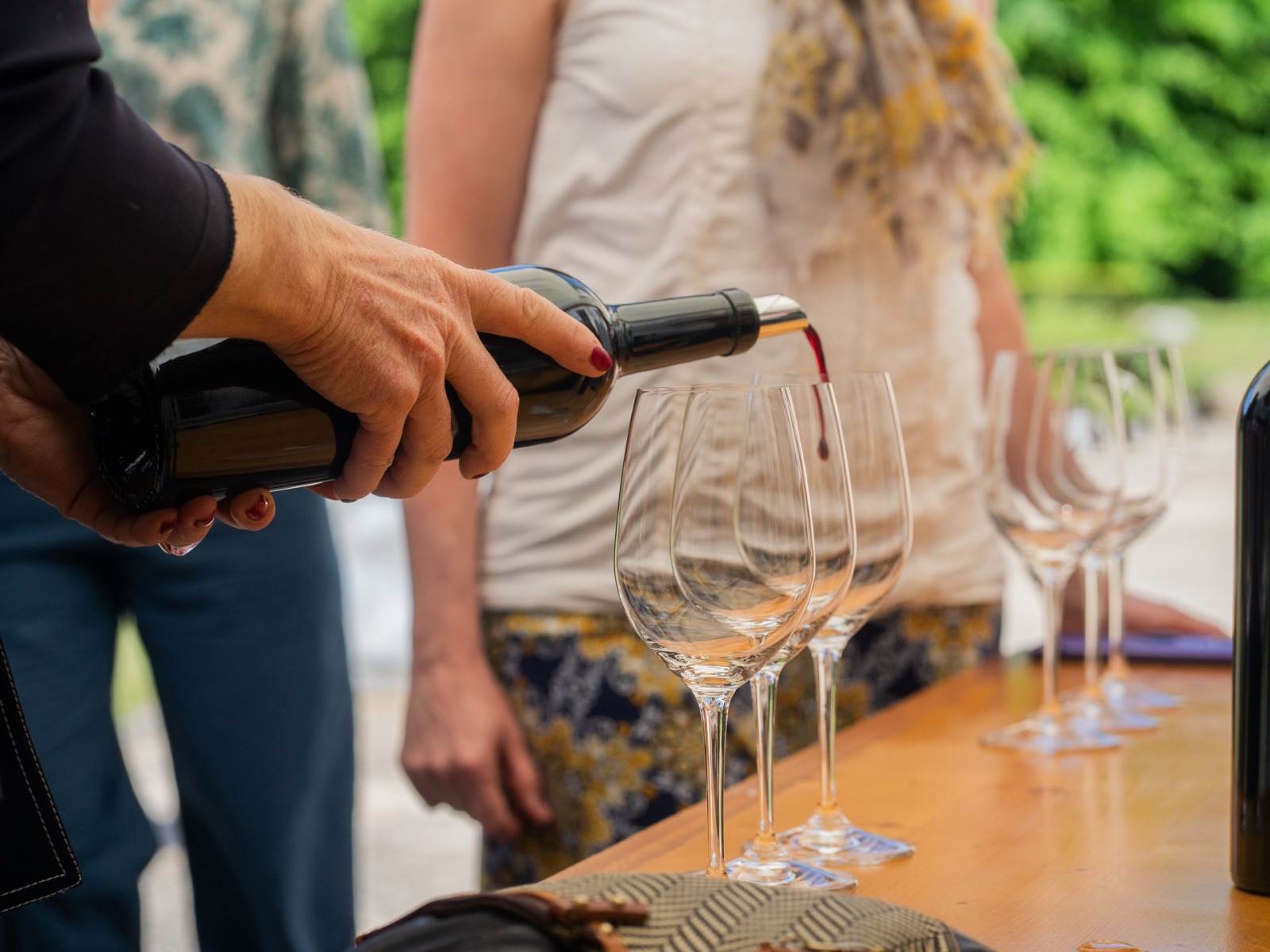 Pouring wine